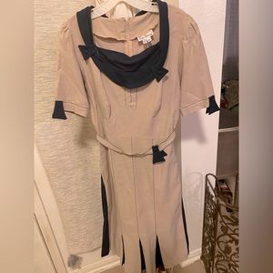 Stop Staring XL tan and blue dress